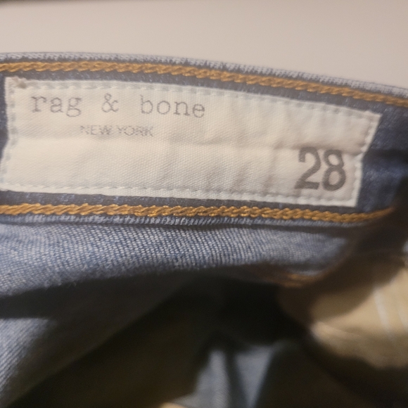 RAG & BONE Cate Mid-Rise Ankle Skinny Jeans Medium Wash Blue Valley Line Sz 28 - Picture 11 of 12